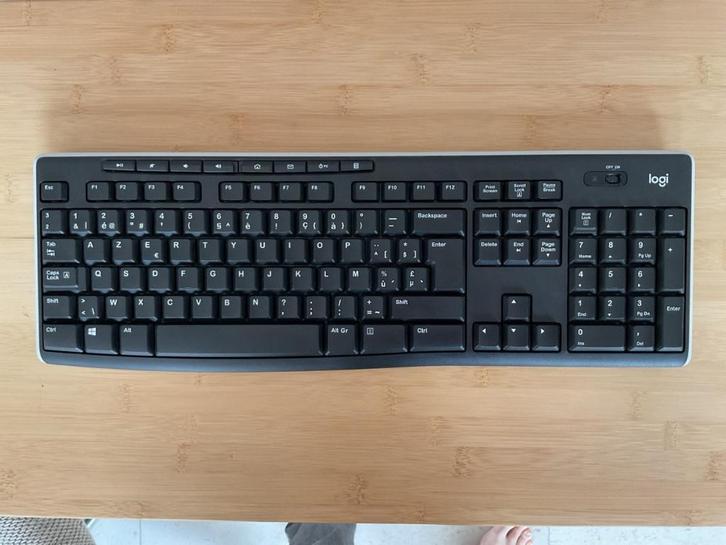 Logitech K270 toetsenbord – als nieuw – wireless/Unifying, Computers en Software, Toetsenborden, Zo goed als nieuw, Azerty, Draadloos