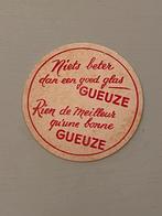 RECTO-VERSO oud viltje GUEUZE brouwerij DENEVE te SCHEPDAAL, Ophalen of Verzenden, Gebruikt, Viltje(s)