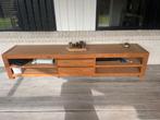 Teak tv tafel 250cm x 50cm x 50cm, Moins de 100 cm, Comme neuf, Enlèvement, 50 à 100 cm