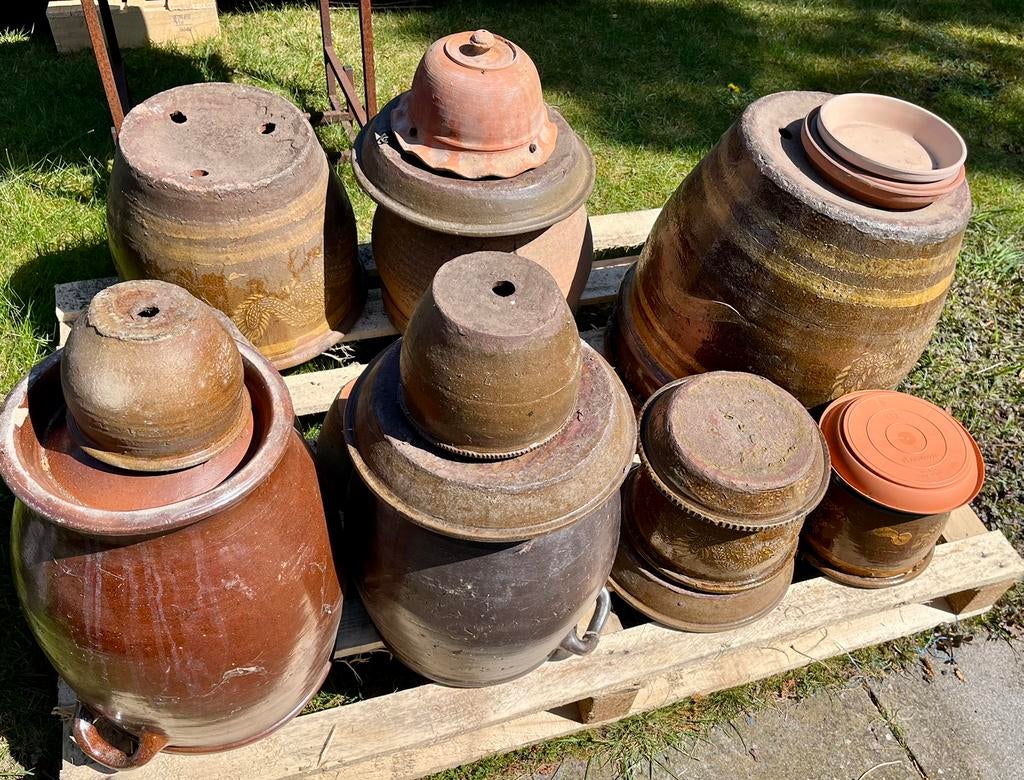 Vorstbestendige bloempotten voor buiten., Tuin en Terras, Ophalen, Gebruikt