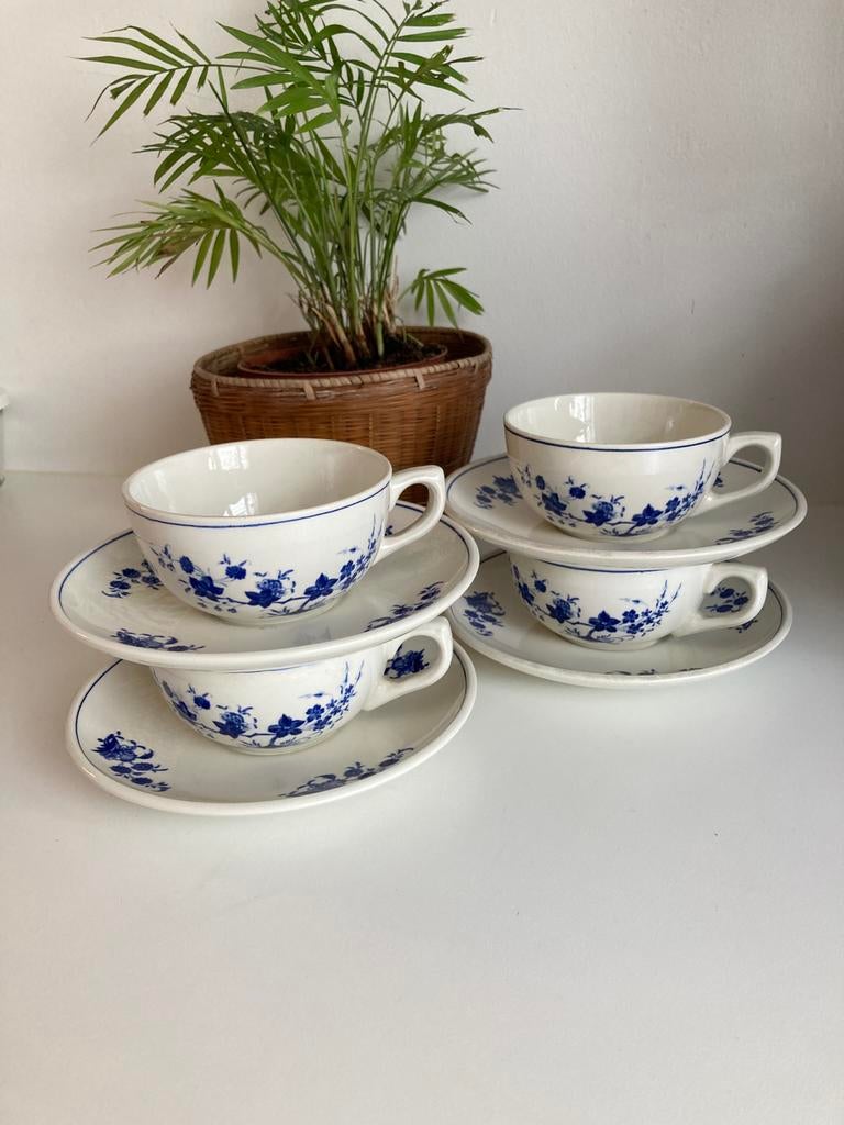 4 tasses Keramis « Grand Bouquet », Antiquités & Art, Enlèvement ou Envoi