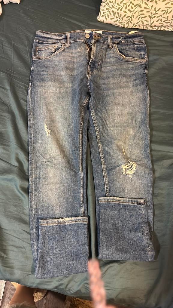 Blauwe light Bershka broek, maat-EUR 40, Kleding | Heren, Broeken en Pantalons, Ophalen, Gedragen, Blauw