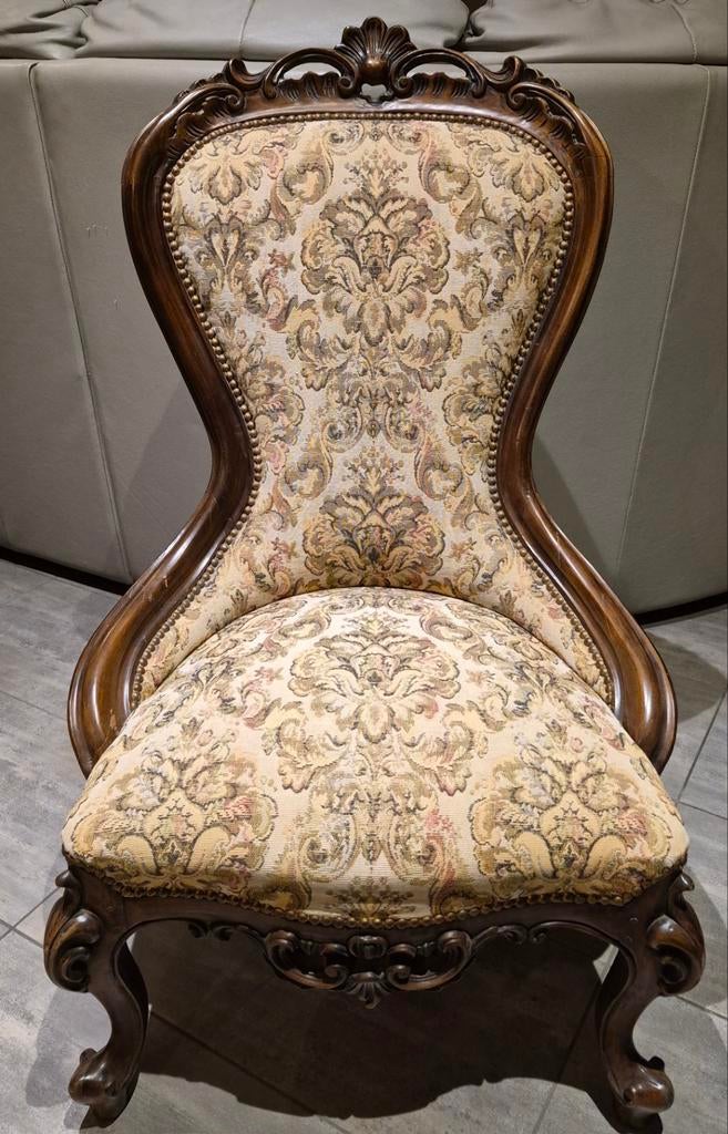 Set van 2 antieke, Italiaanse zetels, Antiek en Kunst, Ophalen