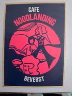 F: café Noodlanding Beverst Bilzen - Hoeselt Limburg, Verzamelen, Stickers, Ophalen of Verzenden, Zo goed als nieuw, Bedrijf of Vereniging