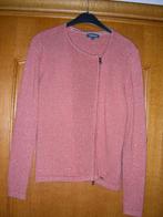 Donkerperzikkleurige + goud cardigan met rits, 38, Terre Ble, Kleding | Dames, Maat 38/40 (M), Overige kleuren, Terre Bleue, Ophalen of Verzenden