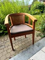 Antieke design stoel met riet rotan webbing, Ophalen