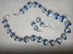 set collier et boucles d'oreille en verre de Murano, Handtassen en Accessoires, Kettingen, Ophalen of Verzenden, Nieuw, Overige kleuren