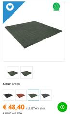 Rubber tegels nieuw groen 100 cm, Ophalen, Overige typen, Rubber, Nieuw