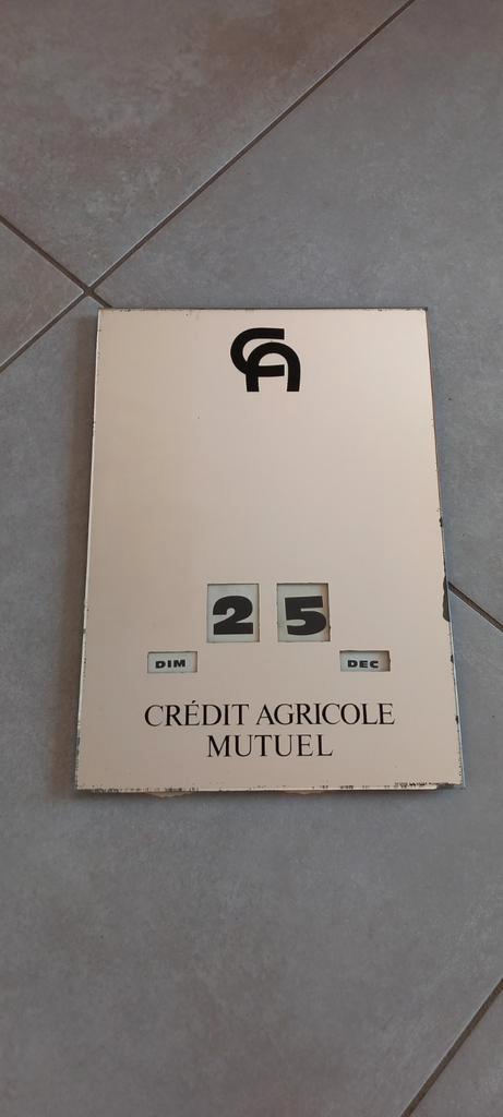 Oude spiegel voor reclamekalender van Crédit Agricole Mutuel, Verzamelen, Merken en Reclamevoorwerpen, Gebruikt, Ophalen of Verzenden