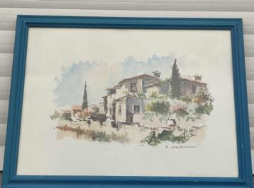 aquarelle signe e dedoncker beschikbaar voor biedingen