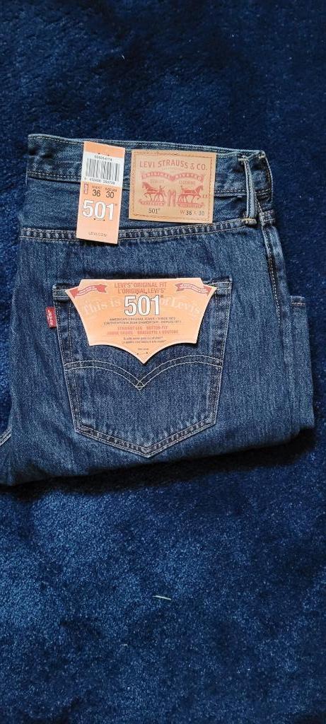 Jeansbroeken Levi's 501 Original heren, Kleding | Heren, Spijkerbroeken en Jeans, Nieuw, W36 - W38 (confectie 52/54), Blauw, Ophalen of Verzenden