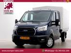 Ford Transit 350 2.0 TDCI 130pk 4x4 L3H1 Trend D.C. Open laa, Auto's, Blauw, Bedrijf, Ford, Onderhoudsboekje