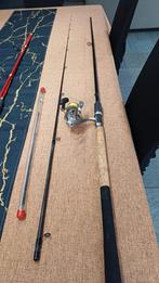 cannes feeder shimano 10/35 gr 3m et moulinet YOLO 2000, Enlèvement, Moulinet