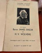 Zeldzame catalogus oostende tentoonstelling Ensor Wolvens, Boeken, Catalogussen en Folders, Ophalen of Verzenden, Catalogus