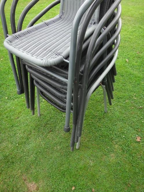 Tuintafels, tafels en krukken, Tuin en Terras, Tuinstoelen, Gebruikt, Metaal, Inklapbaar, Stapelbaar, Ophalen