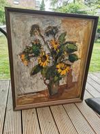 Schilderij zonnebloemen, Antiek en Kunst, Ophalen