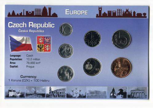 Muntkaart van de Tsjechische Republiek 1998 tot 2008, Postzegels en Munten, Munten | Europa | Niet-Euromunten, Setje