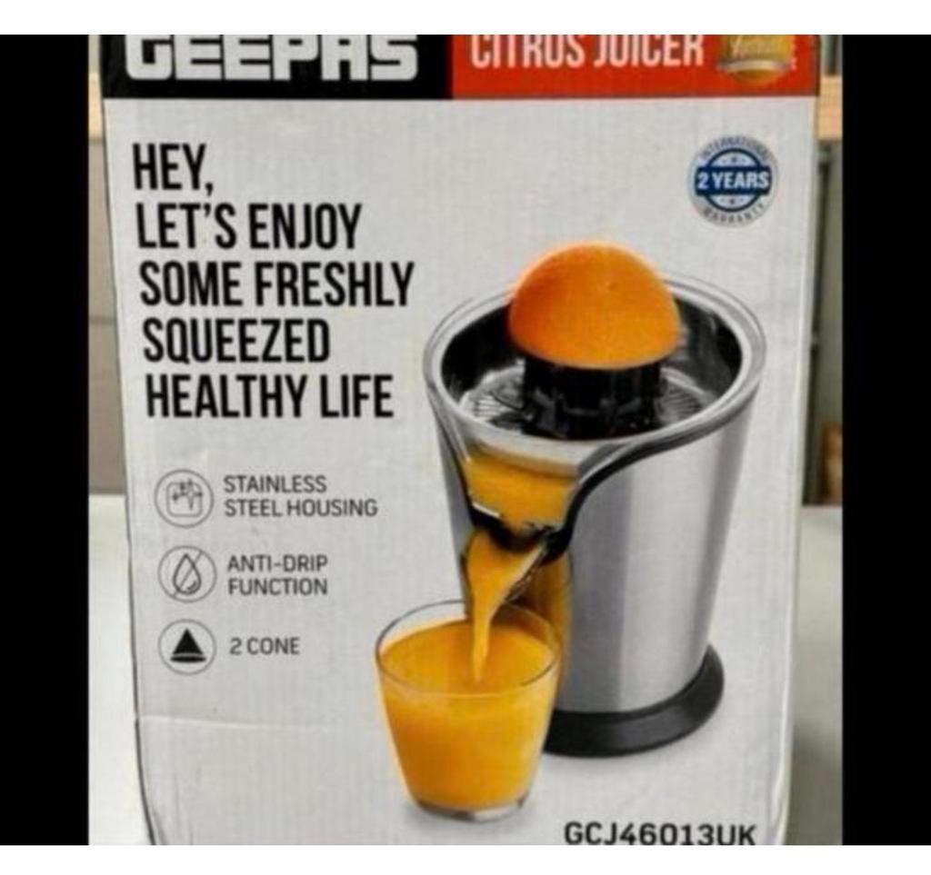 Geepas 100Watt elektrische Citruspers sinaasappel-pers NIEUW, Elektronische apparatuur, Juicers, Nieuw, Citruspers, Elektrisch