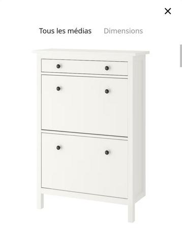 2 x ARMOIRE À CHAUSSURES HEMNES 100€