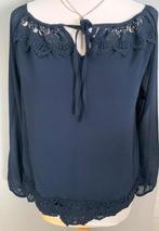 Terra Di Sienna blouse met kant verwerkt Nieuw, Nieuw, Blauw, Maat 42/44 (L), Terra Di Siena