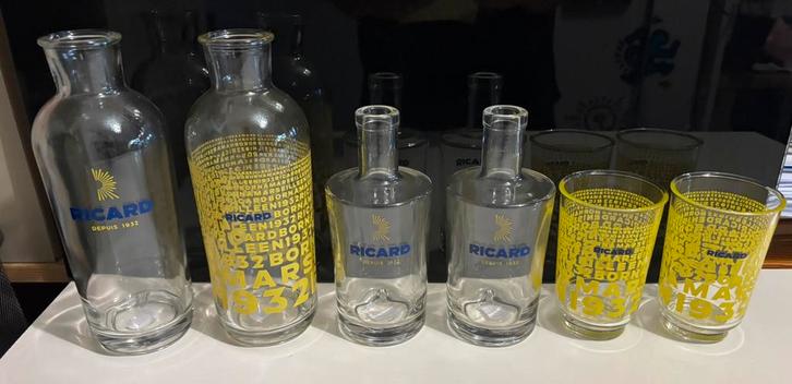 Ricard 90-jarig jubileum Limited Edition set, Verzamelen, Glas en Drinkglazen, Zo goed als nieuw, Ophalen of Verzenden