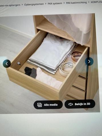 PAX Komplement inbouwkast IKEA, Moins de 100 cm, Comme neuf, Enlèvement, 50 à 100 cm