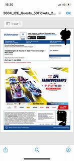 Deux tickets pour Spa Francorchamps, Tickets & Billets
