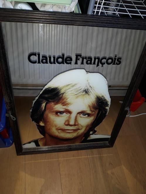 Grand Miroir Claude Francois en couleurs, Huis en Inrichting, Woonaccessoires | Spiegels, Gebruikt, 50 tot 75 cm, Minder dan 100 cm