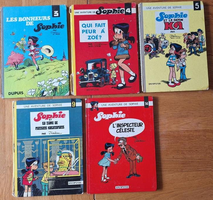 5 BDs EO - Les aventures de Sophie - Jidehem - 3/4/5/9/14, Boeken, Stripverhalen, Gelezen, Meerdere stripboeken, Ophalen of Verzenden