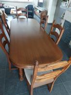 Landelijke tafel met 6 stoelen, Maison & Meubles, Chêne, Ovale, Landelijk, 50 à 100 cm