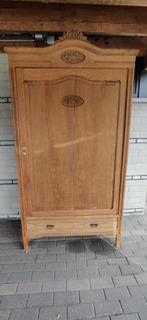 Antieke linnenkast, Gebruikt, 100 tot 150 cm, 200 cm of meer, Eikenhout
