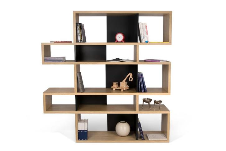 Open kast gefineerd  eikenhout/mat zwart - NIEUW!, Huis en Inrichting, Kasten | Wandmeubels, Zo goed als nieuw, 150 tot 200 cm