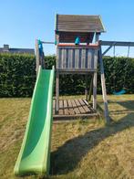 Speelhuisje met glijbaan en schommel., Kinderen en Baby's, Speelgoed | Buiten | Speeltoestellen, Ophalen, Gebruikt, Glijbaan