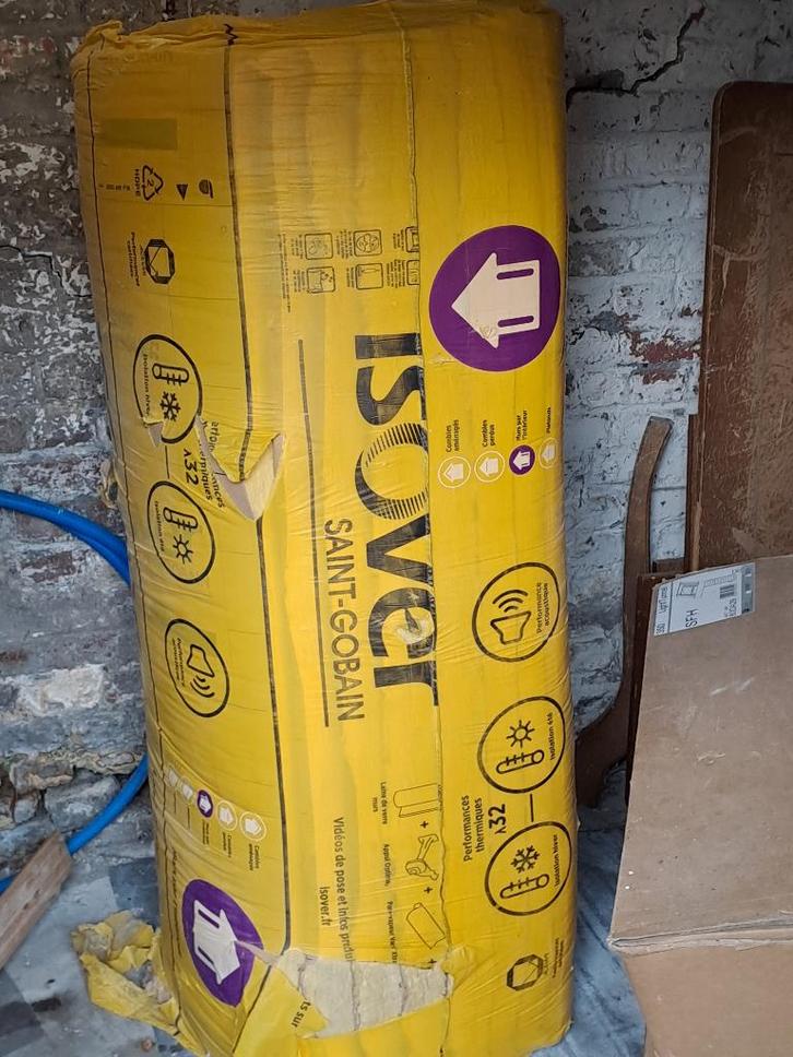 Isolant murs Isover Saint-Gobain 100mm – 1 paquet – 30€, Bricolage & Construction, Isolation & Étanchéité, Comme neuf, Isolation des murs