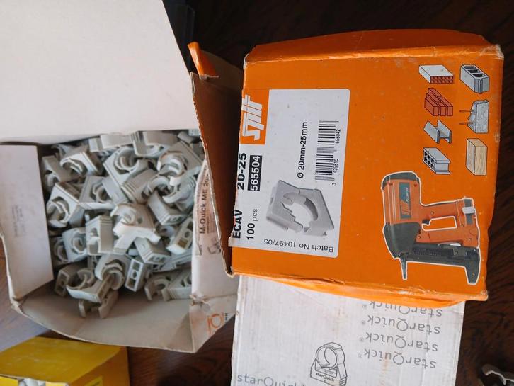 Buisklemmen druk klemmen obo starquick Legrand Müller  spit, Doe-het-zelf en Bouw, IJzerwaren en Bevestigingsmiddelen, Zo goed als nieuw