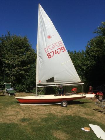 Laser zeilboot met baantrailer, 3 à 6 mètres, Laser, Enlèvement, Utilisé