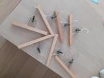 7 houten kapstokken/broekenhangers (25 cm) aan 1 euro/stuk, Vêtements | Femmes, Cintres, Enlèvement, Comme neuf, Bois, Adultes