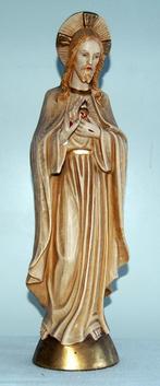 Statue H. Coeur en tilleul et polychrome - 48 cm, Enlèvement ou Envoi