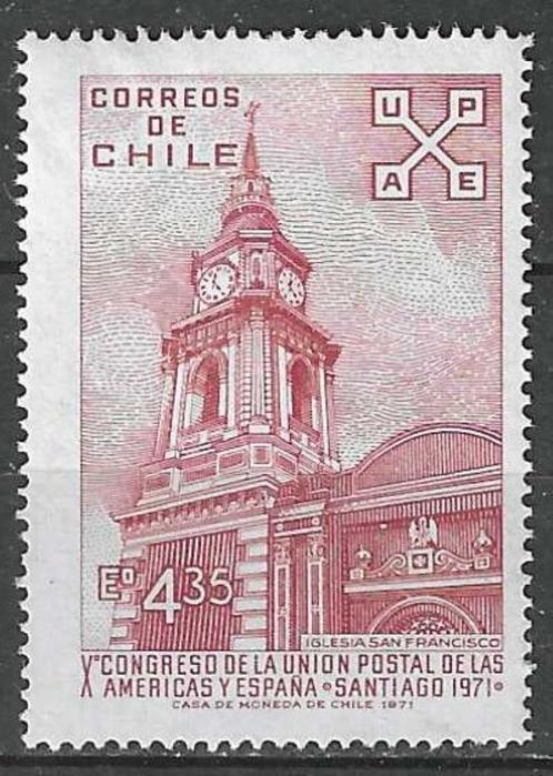 Chili 1971 - Yvert 371 - Kerk van Sint-Franciscus (PF), Timbres & Monnaies, Timbres | Amérique, Non oblitéré, Envoi