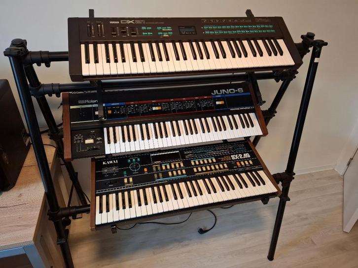 Roland Juno 6 Yamaha DX21 Kawai SX240 + Jaspers 4D-120B, Muziek en Instrumenten, Synthesizers, Gebruikt, Overige aantallen, Roland