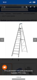 Solide trapladder pt 12, Doe-het-zelf en Bouw, Ophalen, Gebruikt, Ladder, Opvouwbaar of Inschuifbaar