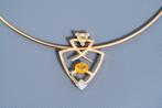 hanger 18kt, Ophalen, Geel, Zo goed als nieuw, Met edelsteen