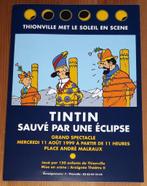 Tintin dépliant éclipse Thionville 1999 Hergé Kuifje, Comme neuf, Tintin, Autres types, Enlèvement ou Envoi