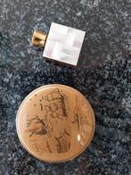 Oude verguld  poederdoos en parfumflesje, Ophalen of Verzenden