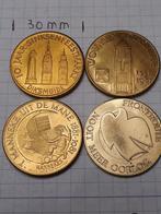 4 penningen van Diksmuide 1981, Postzegels en Munten, Penningen en Medailles, Ophalen of Verzenden
