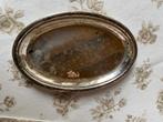 Petit plateau ovale argenté vintage d'avant 1960 15cm, Envoi