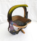 Unieke decoratieve houten fruitmand, Mand, Ophalen of Verzenden, Zo goed als nieuw, Overige vormen