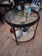 Glas tafeltje, Huis en Inrichting, Ophalen, Zo goed als nieuw, Rond, Glas