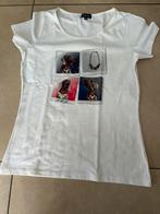 Witte t-shirt met pailletten, Kleding | Dames, T-shirts, Maat 38/40 (M), Ophalen of Verzenden, "" TERRE BLEUE "", Wit
