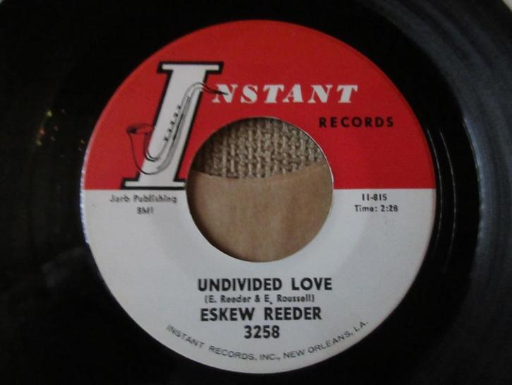 Eskew Reeder ‎– Undivided Love / The flu  NM-> MINT, Cd's en Dvd's, Vinyl Singles, Zo goed als nieuw, Single, R&B en Soul, 7 inch